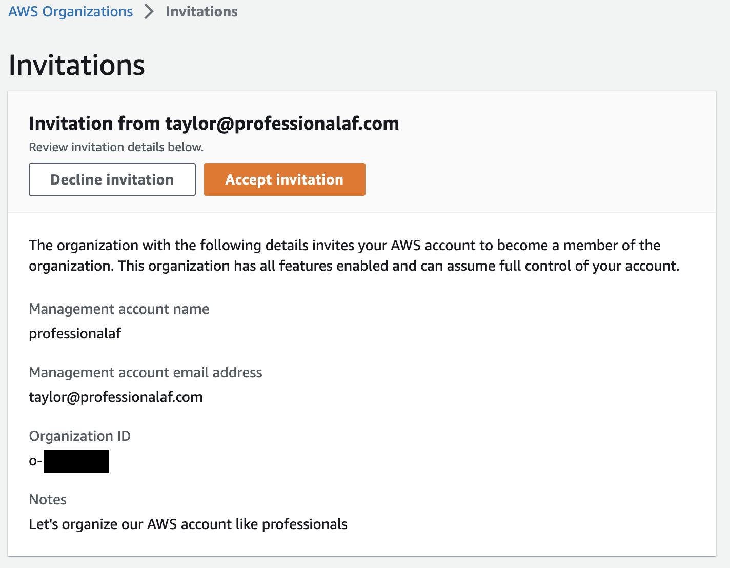Verify and Accept Invitation