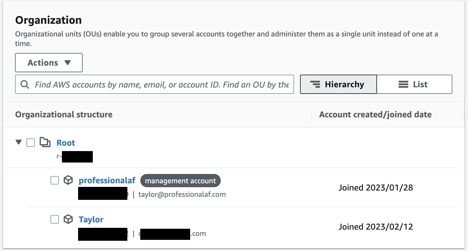 View your newly added AWS account