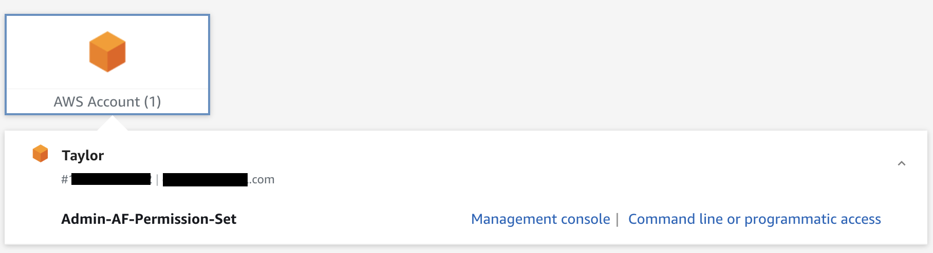 AWS account portal
