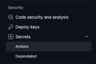 Github Secrets Actions