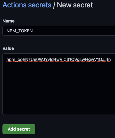 Github Create New Secret