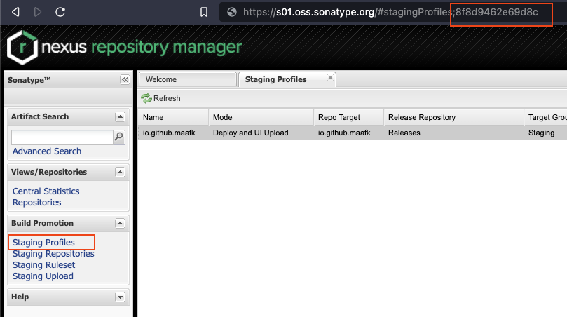 Staging profile ID